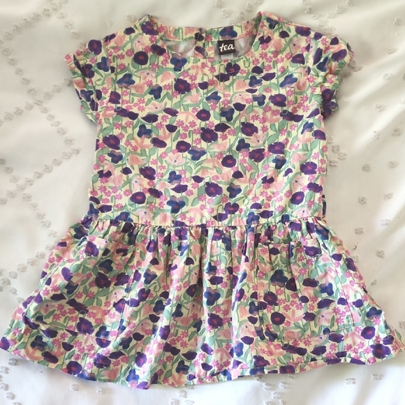 Tea Collection Floral Play Dress Size 3 - Picture 1 of 3